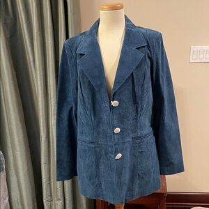 Brand New Denim&Co Deep Blue Suede Women's Blazer